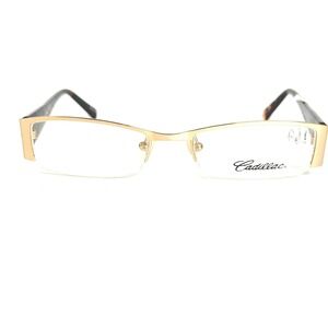 Cadillac DTS9301 GLD Eyeglasses Gold Tortoise Half Rim‎ Frame 52/18 140mm Mens